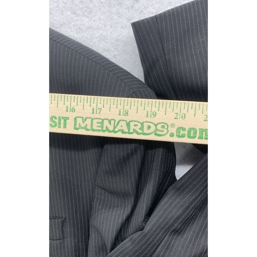 Calvin Klein 2 Piece Suit 42R Pants 38X29 Black Pure Wool Canada Teamster 1998 - Picture 6 of 16